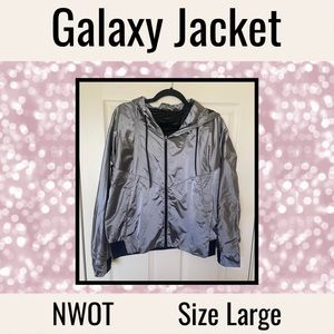 NWOT Silver Galaxy Jacket (Large)